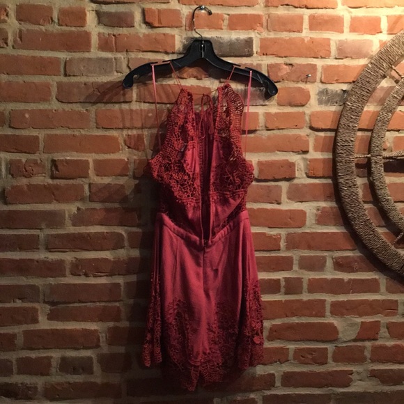 Saks Fifth Avenue Women's Red Vierna Halter Romper - Picture 7 of 8